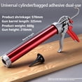 thumbnail image 3 of Convertible Sausage & Cartridge, Automatic Glue Cut-off Tubing Tool, Aluminum Alloy Red Caulking Gun, Auto Stop with 360 Rotation Cartridge and Easy One-Hand Replacement, 3 of 7