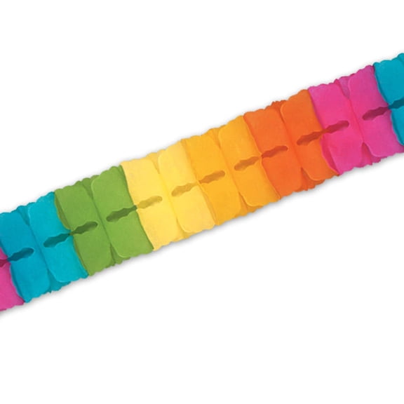 Packaged Leaf Garland 4 1 By 2" X 12' Multi-Color - 12 Pack (1 Per Package)