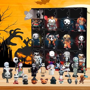 Graflsoa "24-Day Halloween Countdown Calendar with 24 Spooky Surprise Toys – Perfect for Kids' Halloween Excitement"