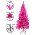 thumbnail image 3 of The Perfect Holiday 4' Pink Canadian Pine Christmas Tree | 291 Tips, Dia 30" | Includes Metal Stand (PVC-4PK), 3 of 5