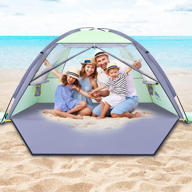 Carpa de playa HAPPY TRAVEL, protector solar portátil UPF 50+, 260 x 165 x 150 cm