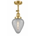 thumbnail image 1 of 201F-SG-G165-Innovations Lighting-Geneseo-1 Light Semi-Flush Mount in Industrial Style-6.5 Inches Wide by 15.5 Inches High   Satin Gold Finish with, 1 of 1