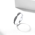 thumbnail image 6 of Silvora Feather Angel Wing 925 Sterling Silver Wedding Band Cool Ring Stacking Finger Ring for Women Men Size 8, 6 of 8