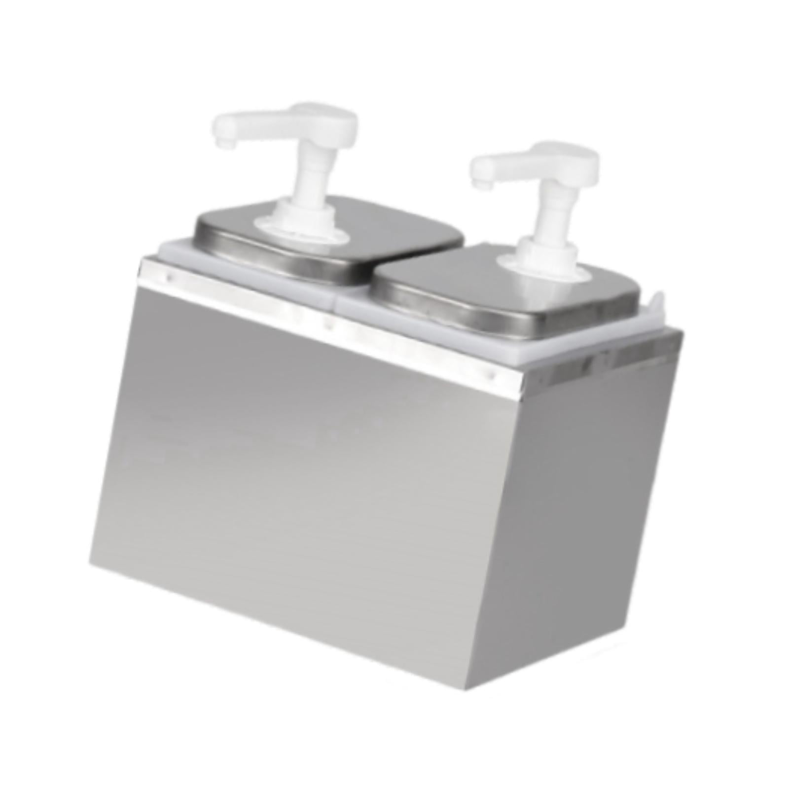 Fancyes Sauce Dispenser Syrup Dispenser 2 L Seasoning Condiment Container Syrups Salad Ketchup Syrup Pump for Kitchen Bar 2L 2 Head
