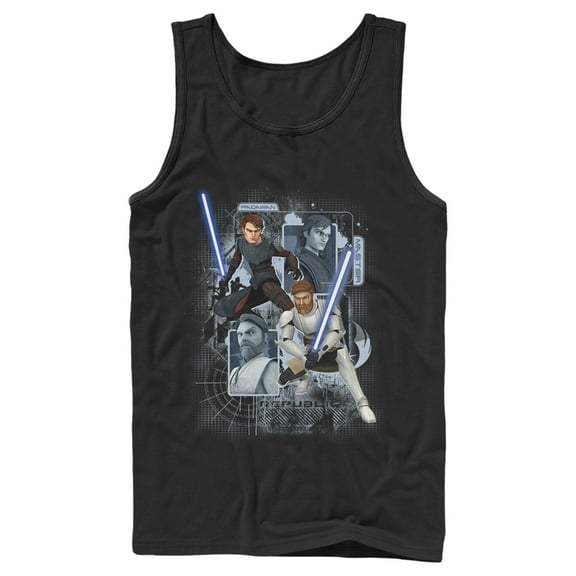 Men's Star Wars: The Clone Wars Padawan Master  Tank Top Black X Large