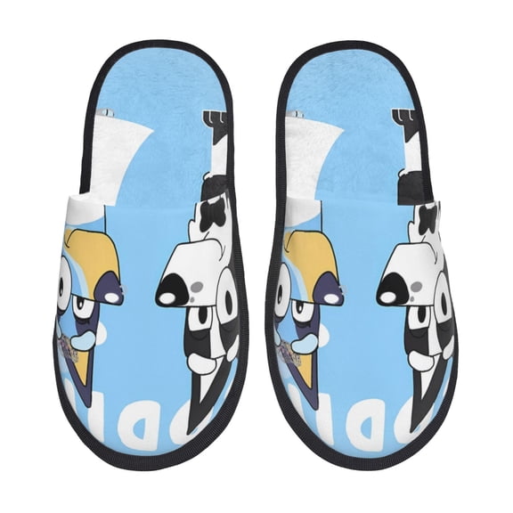 Saiise Bluey Womens Slipper with Memory Foam Fluffy Soft Warm Slip On House Slippers for Indoor Outdoor