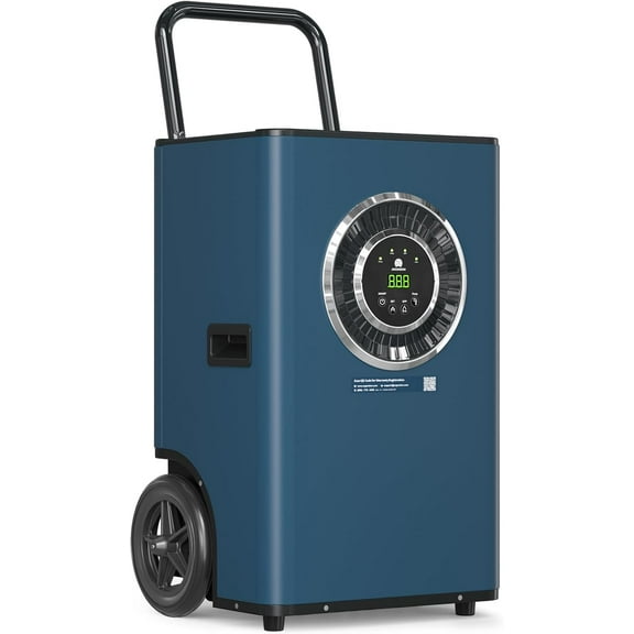 ARGENDON Commercial Dehumidifier with Pump for Basement, 145 Pints Heavy Duty Industrial  Dehumidifiers on Wheels with Drain Hose for Water Damage Restoration,Garage, AUTO Defrost，SLGR Dehumidifiers