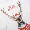 thumbnail image 6 of Qiylii Christmas Family Matching Pajamas Set Cartoon Elk T shirt Plaid Trousers, 6 of 9