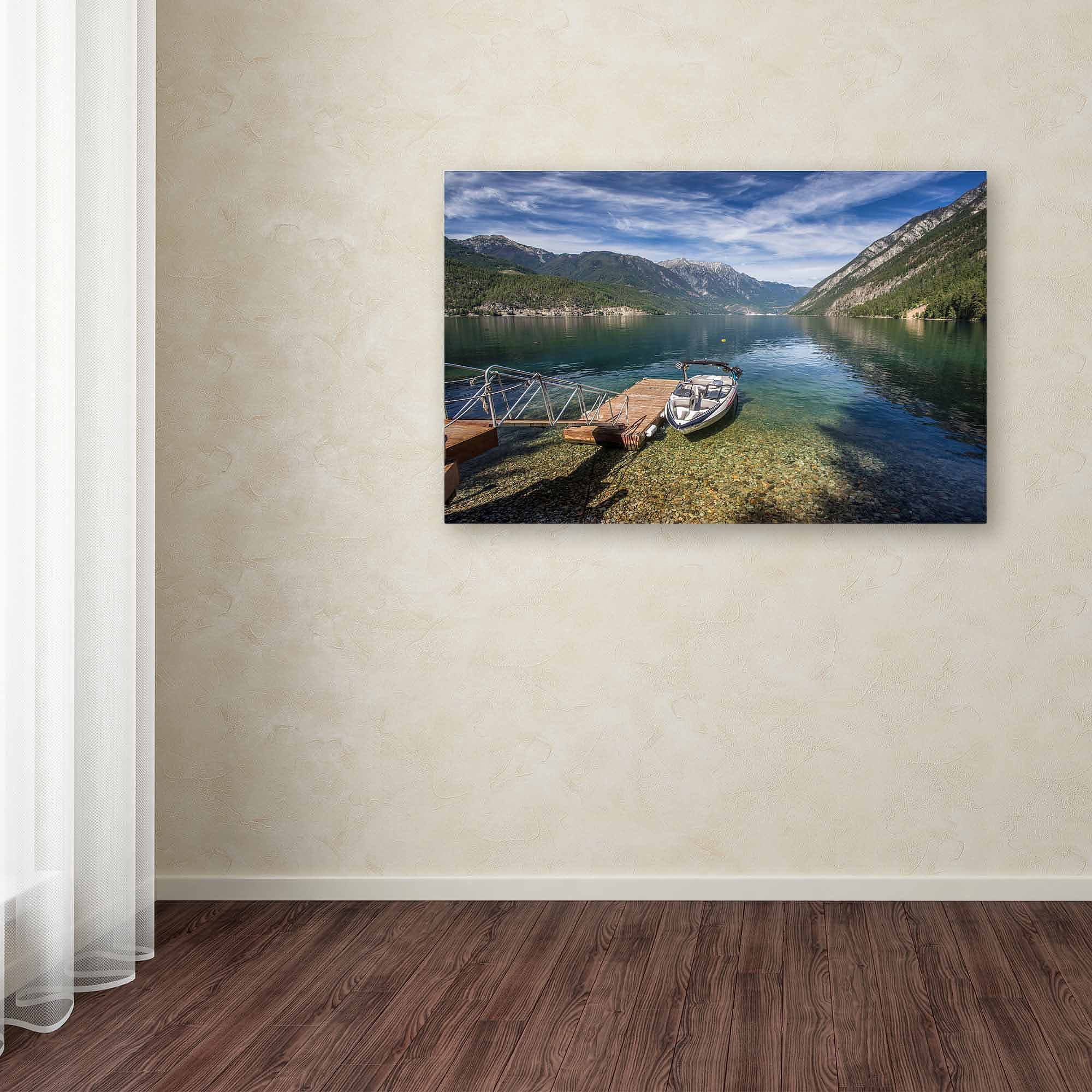 Trademark Fine Art "Lake" Canvas Art by Pierre Leclerc