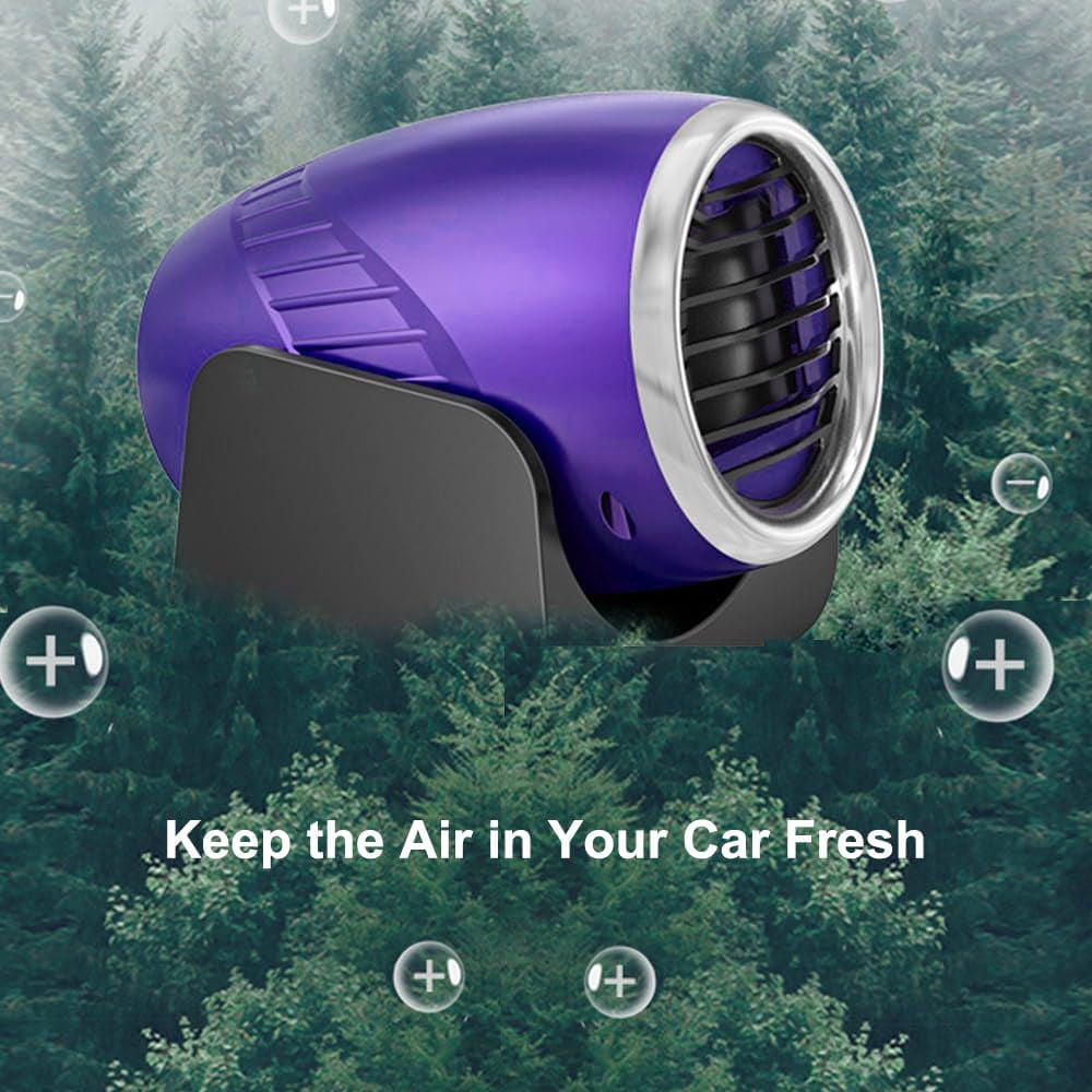 Portable Car Heater, Defroster for Windshield, 12V 120W Window Defroster, 2 in1 Fast Car Heater , Plug-in Cigarette Lighter Defroster Winter Weather Heater for All Cars, Purple
