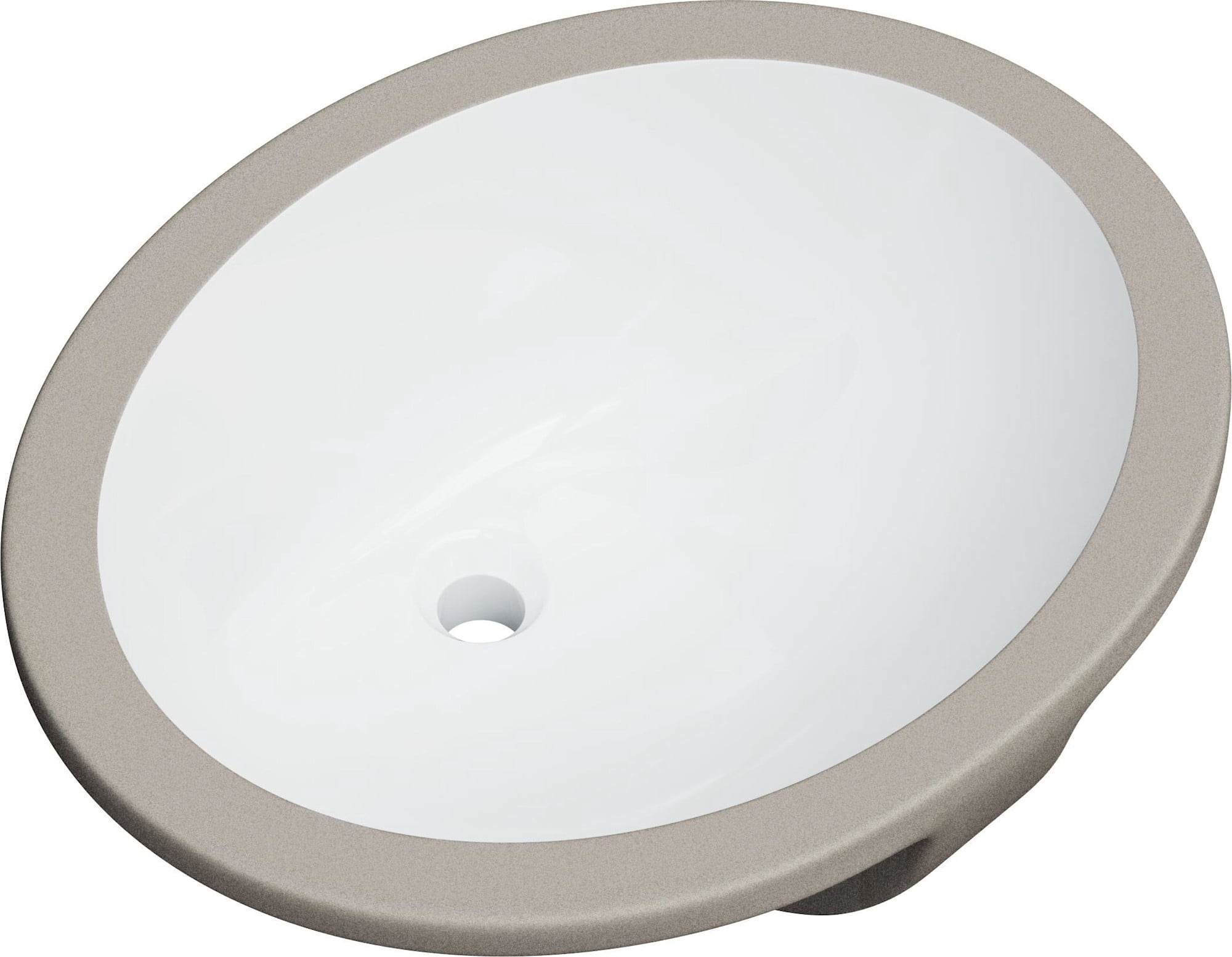 Proflo PF1512UWH Comstock 17" Oval Vitreous China Undermount Bathroom Sink - White