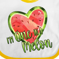 thumbnail image 4 of Inktastic I'm One in a Melon Watermelon Heart Boys or Girls Baby Bib, 4 of 4