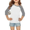 thumbnail image 6 of Avrntaa Girls Crew Neck T-shirt Fall Casual Color Block 3/4 Sleeve Tops Loose Layer Shirt for 3-14 Y, 6 of 6