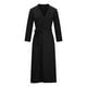 thumbnail image 4 of Vestido de mujer con estampado de solapa, manga tres cuartos, cintura alta, lazo, cinturón, vestido Pompotops  hdfakjf9421, 4 of 8