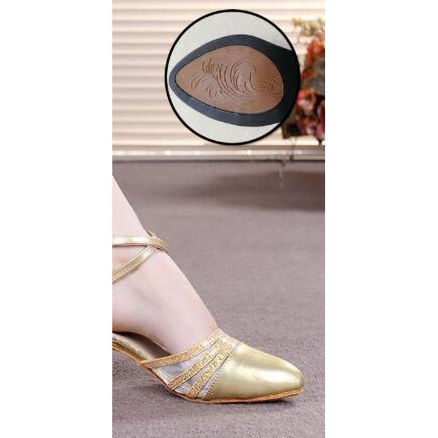 Zapatos de baile de tango/salón de baile latino de verano para mujer, zapatos de baile profesionales de Salsa con tacón para niñas y mujeres de 3,5/5,5 cm
