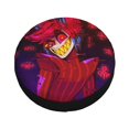 thumbnail image 2 of Alastor Hazbin Hotel Anime Spare Tire Cover Universal Wheel Tire Cover Dust-Proof Waterproof Tire Protectors Accessories, 2 of 6