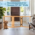 thumbnail image 3 of PETMAKER 3-Panel 24-Inch Freestanding Foldable Pet Gate for Stairs, Natural, 3 of 9