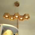thumbnail image 6 of Rustic Industrial Pendant Light Vintage Farmhouse Wood Chandelier Ceiling Lights, 6 of 13