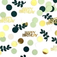 thumbnail image 2 of sunsanly 200Pcs Birthday Happy Confetti Paper Colorful Round Green Golden Black Confetti Table Birthday Party Decoration, 2 of 7