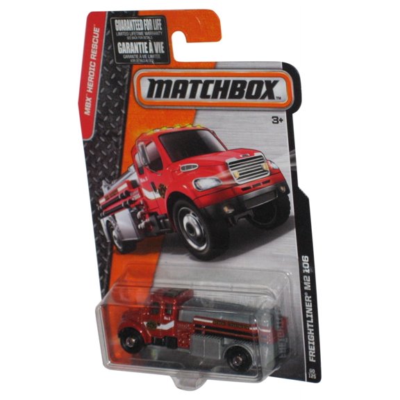 Matchbox MBX Heroic Rescue (2015) Red Freightliner M2 106 Toy Truck 60/125