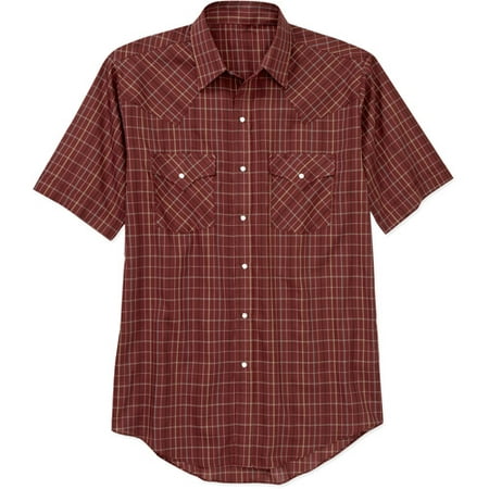 Plains Men's Short Sleeve Woven Shirt - Walmart.com