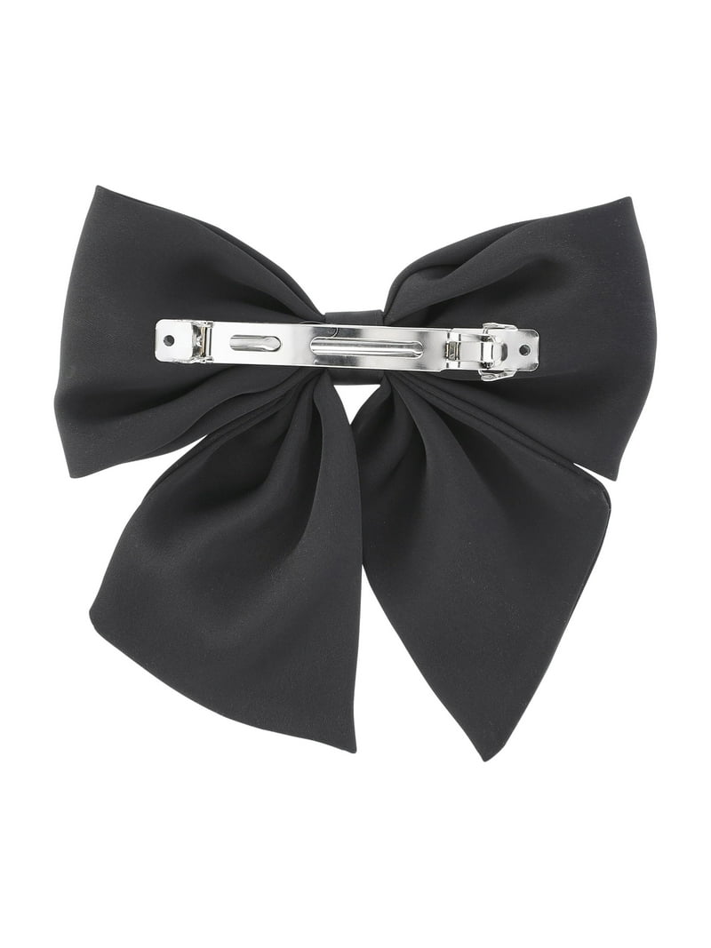 Time and Tru Fabric Bow Hair Barrette Black for Women Hair  display picture 1