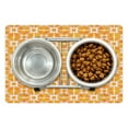 thumbnail image 1 of Tangerine Pet Mat for Food and Water, Summer Pattern with Big Little Citrus Fruit Slices, Non-Slip Rubber Mat for Dogs and Cats, 18" X 12", by Ambesonne, 1 of 2
