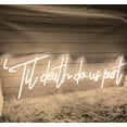 thumbnail image 5 of Til Death Do Us Part Neon Sign, Custom Gothic Wedding Welcome LED Neon Light Sign Spooky Halloween Party Backdrop Wall Decor Size: 23.5inches$$Tools & Hardware Other, 5 of 7