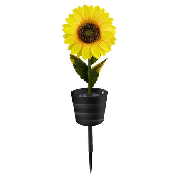 Girasol Solar Ground Light Interruptor automático LED Path Yard Lights para patio