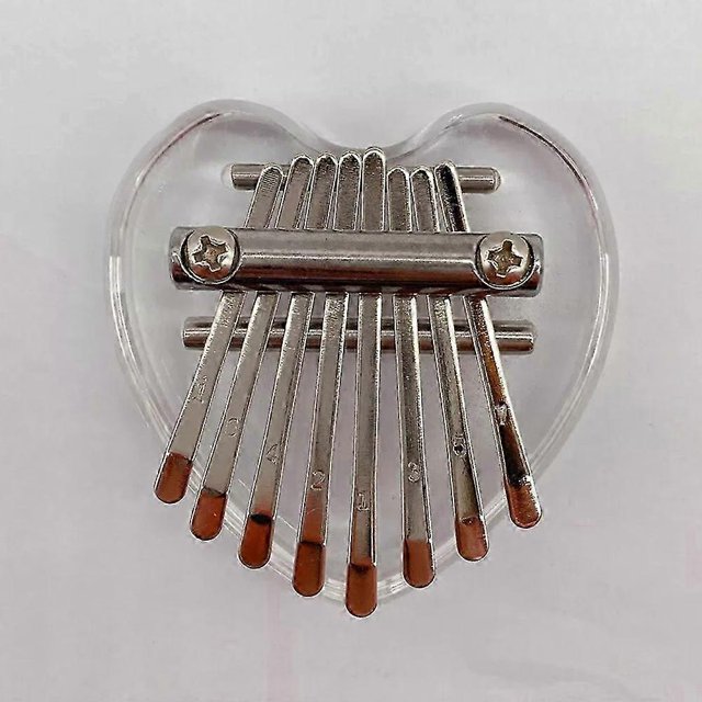 Piano de pulgar Symtmetry Symmetry, exquisito piano de pulgar de 8 teclas, corazón de amor de cristal