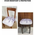 thumbnail image 6 of Purple Eucalyptus,Romantic Elegant Flower Leaves Herbs Chair Seat Covers for Dining Room Stretch Chair Seat Covers Set of 6, Chair Seat Protector Cushion Slipcovers for Kitchen Restaurant Office, 6 of 6