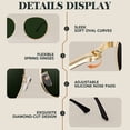 thumbnail image 4 of Sunier Round Polarized Trendy Sunglasses for Women Metal Frame Retro Shades, 4 of 7