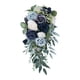 thumbnail image 1 of Ramos de novia románticos con cascada floral, hechos a mano, artificiales. Azul, 1 of 9