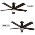 thumbnail image 4 of Miumaeov 44-Inch Ceiling Fan with LED Lights Remote Control, Reversible Silent DC Motor, 3 Colors Lighting Modes, 6 Fan Speeds, Timer, Vintage Industrial Style for Bedroom Living Room (Brown), 4 of 9