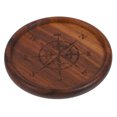 thumbnail image 5 of Raindrops Rustic Wooden Candle Holder for Storage Dark Brown Small Lovely Shape 7.5 Inch Round, 5 of 8