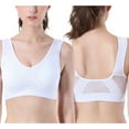 thumbnail image 6 of 3-Pack Women's Plus-size Seamless Underwear, Breathable Yoga Underwear, Wireless Strap Pads, Push-up Underwear with Removable Pads, 6 of 9