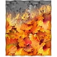thumbnail image 2 of Autumn Fall Maple Leaves Blanket Gifts for Women Kids Girls Thanksgiving Day Halloween Home Bedroom Living Room Decor Soft Cozy Lightweight Plush Throw Blankets Orange 50"x60", 2 of 10