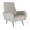 thumbnail image 6 of SAFAVIEH Aida Velvet Retro Mid-Century Accent Chair Grey, 6 of 7