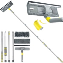 JEHONN Window Cleaning Squeegee Kit with 64 inches Long Handle (Yellow)