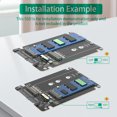 thumbnail image 3 of Tarjeta Adaptador M2 NGFF A SATA 6Gbps Dual B+M Key M.2 SSD Con Recinto, 3 of 9