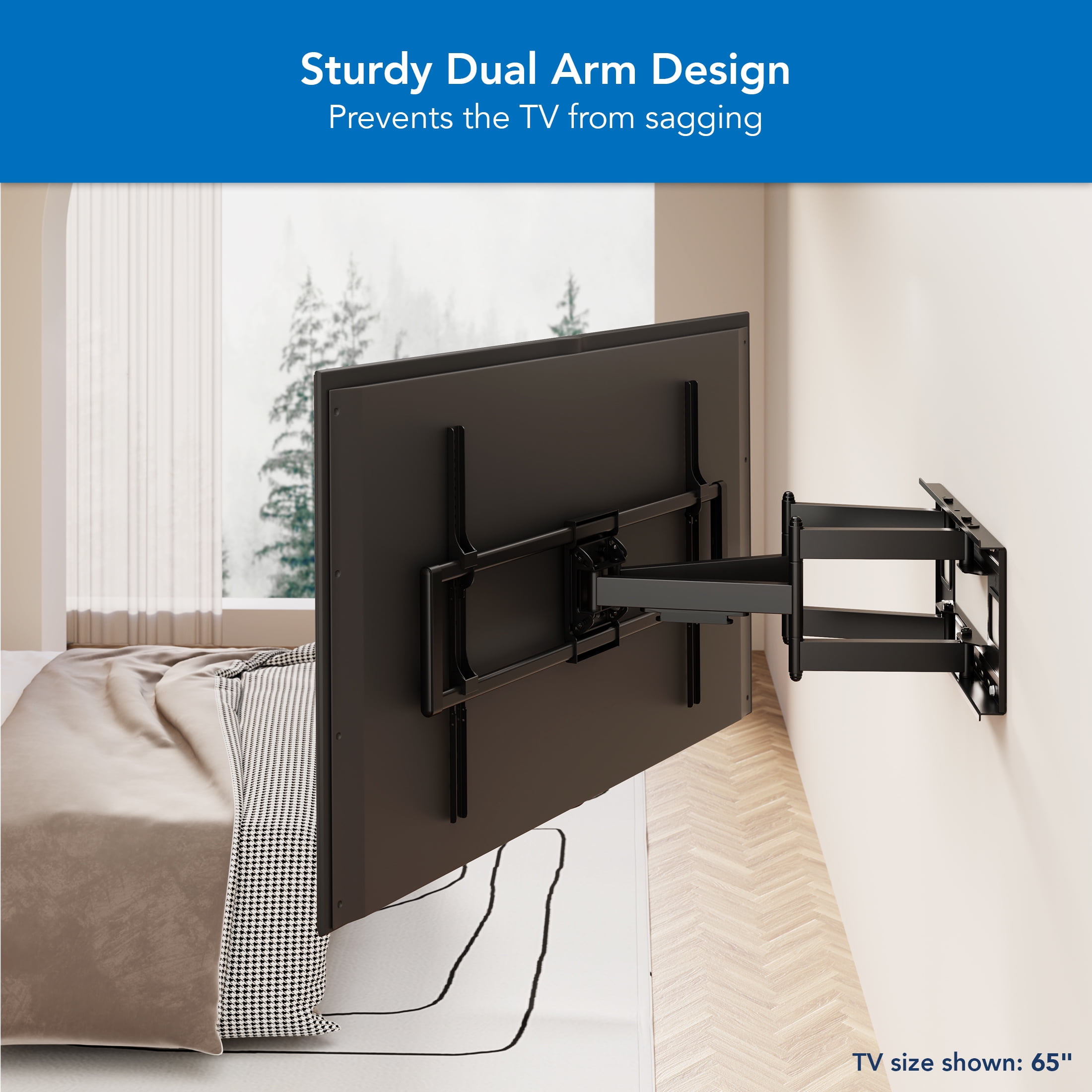 Mount-It! Heavy Duty XXL Full Motion Tv Mount, 60" to 120" Tv's, Capacity 264 lbs., Lifetime Warranty