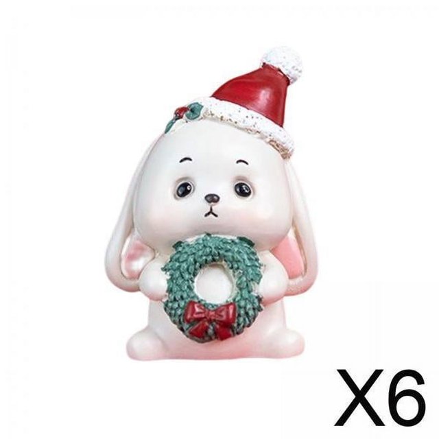 Estatuillas de estatuas,Estatuillas de estatuas navideñas Adornos en miniatura,Mini adorno de micropaisaje DIY Jardín de hadas,Decoración de escritorio Escultura para casa de muñecas