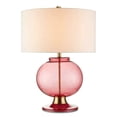 thumbnail image 2 of Clear Red Brass Jocasta Red Table Lamp, 2 of 2
