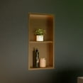 thumbnail image 3 of ALFI brand ABNP1224-BG 12" x 24" Brushed Gold PVD Stainless Steel Vertical Double Shelf Shower Niche, 3 of 10