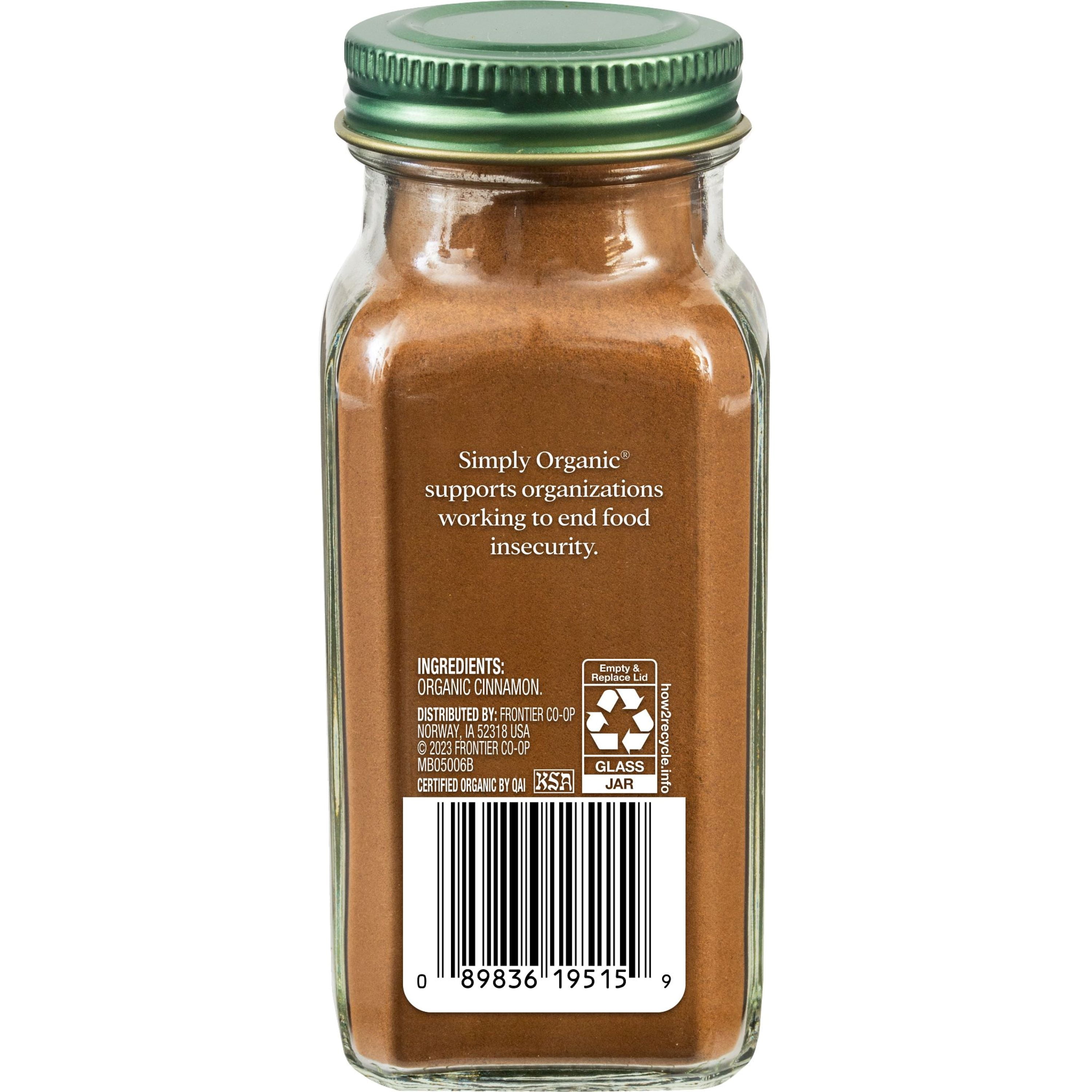 Simply Organic Ceylon Cinnamon Ground Certified Organic 2.08 oz. Bottle