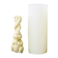 thumbnail image 2 of Molde de vela de silicona, fabricación de velas perfumadas, molde de cera artesanal, forma de conejo de oreja larga C03-1 de gran tamaño, 2 of 5