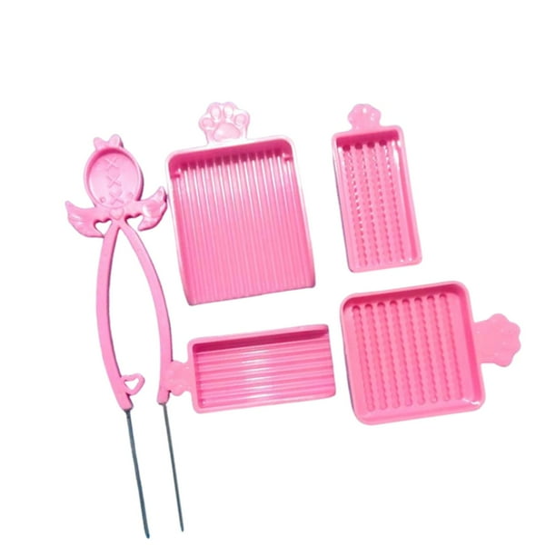 Kit de 5 bandejas para recoger cuentas con pinzas para cuentas de 2,6 mm, clasificación compacta. rosa