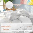 thumbnail image 2 of Gray Gradient Marble Bedding Duvet Cover Set Queen Size 4 Pieces Golden Lines Modern Abstract Bedding Set with Zipper Closure, 1 Comforter Cover 90x92 Inches 1 Flat Sheet & 2 Pillow Cases, 2 of 7