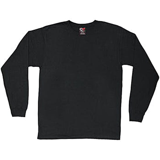 kalender Tigge farvestof Men's 100% Cotton Premium Heavy Weight Crew Neck Long Sleeve T-Shirt Big &  Tall Sizes (S, Black, Single) - Walmart.com