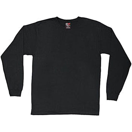 Cotton Plus Men S 100 Cotton Premium Heavy Weight Crew Neck Long Sleeve T Shirt Big Tall Sizes 4xl Black Single Walmart Com Walmart Com